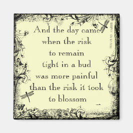 Imã Anais Nin Risk Quote Magnet