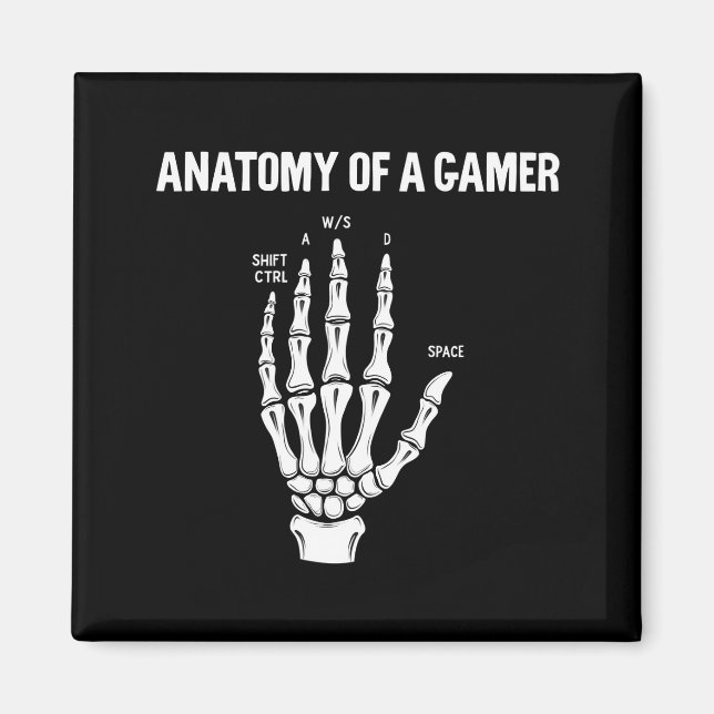 Imã Anatomia De Mão De Esqueleto De Jogador (Frente)