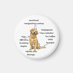 Imã Anatomia de um Golden Retriever - Mãe/Pai de Cacho
