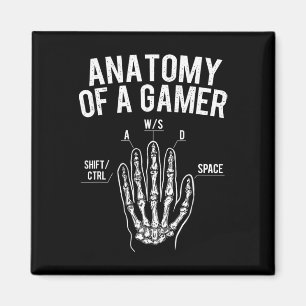 Imã Anatomia de um jogador - Conso do jogador de vídeo