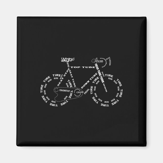 Imã Anatomia de uma bicicleta - partes engraçadas de b (Frente)