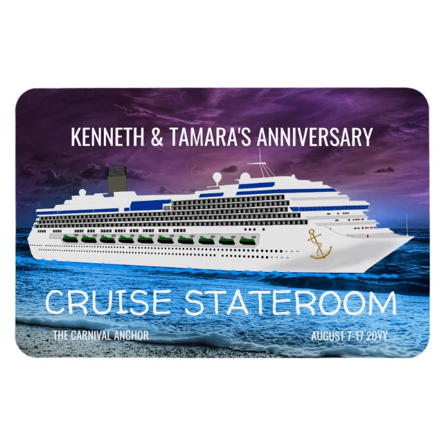 Ímã Anchor Cruise Ship Stateroom Door Marker Reunion (Horizontal)