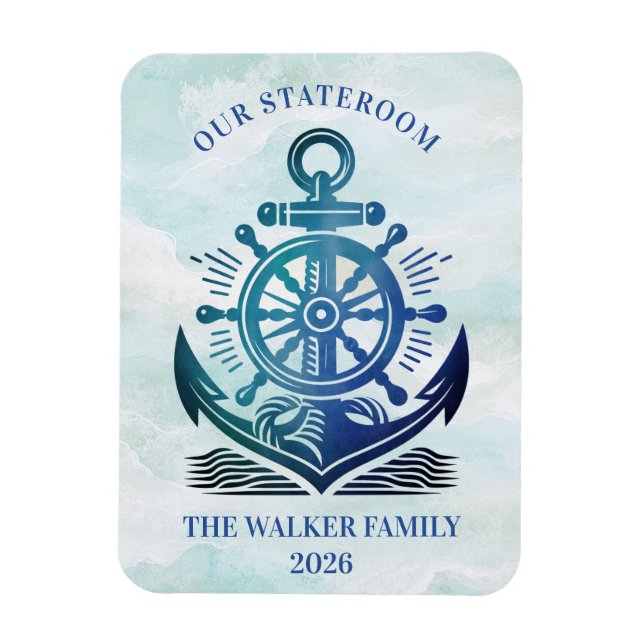 Ímã Anchor Cruise Ship Stateroom Magnet (Vertical)