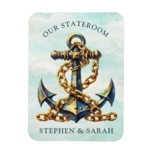Ímã Anchor Cruise Ship Stateroom Magnet