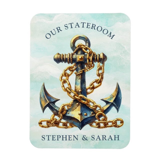 Ímã Anchor Cruise Ship Stateroom Magnet (Vertical)