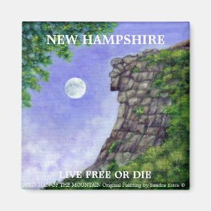 Imã ANCIÃO do ímã 2 da arte de New Hampshire da