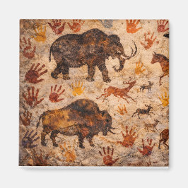Imã Ancient cave art make your mark stone mural magnet