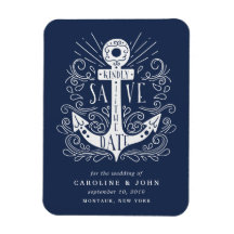 Âncora Desenhada à Mão Salvar a Data