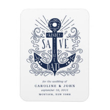 Âncora Desenhada à Mão Salvar a Data