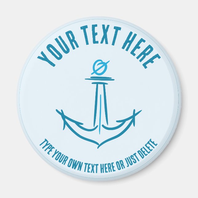 Imã Âncora marítima. Modelo de Presente de Marinheiro (Frente)