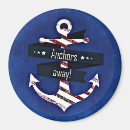 Imã Âncora Náutica Azul marinho