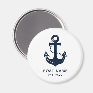 Imã Âncora Náutica Personalizada Nome do Barco