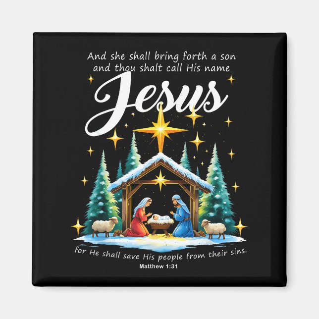 Imã And Thou Shalt Call His Name Jesus Nativity Christ (Frente)