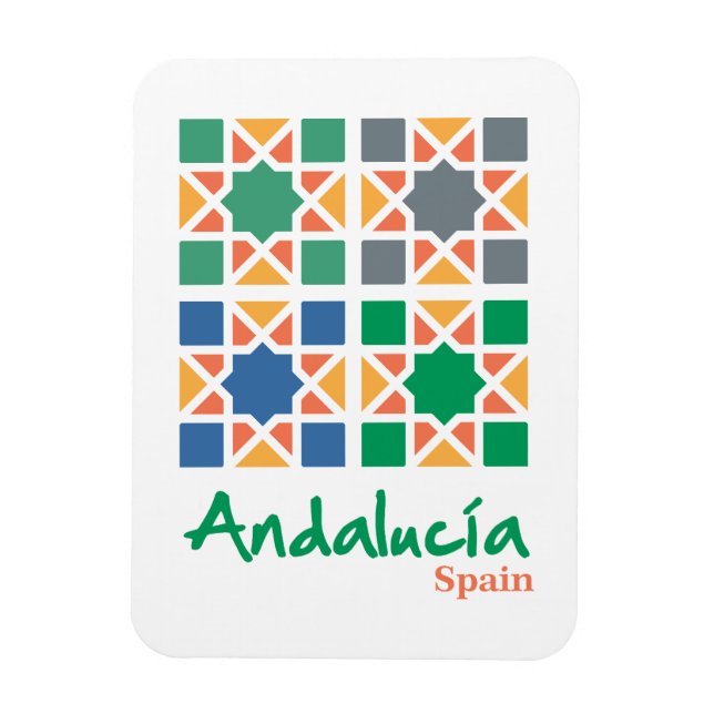 Ímã Andalusian Tiles 4 (Vertical)