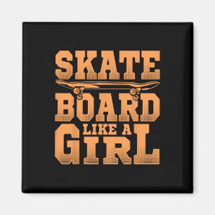 Imã Andar de Skate Como Uma Garota Amante De Skate