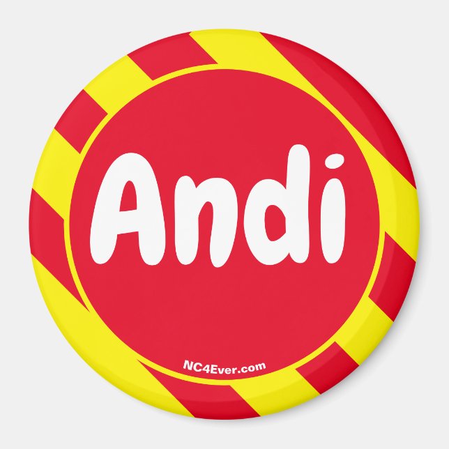 Imã Andi Red/Yellow Magnet (Frente)