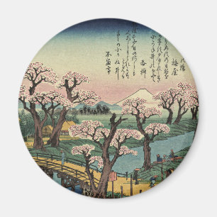 Imã Ando Hiroshige - Brilho noturno na ponte Koganei