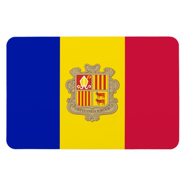 Ímã Andorra Flag (Horizontal)