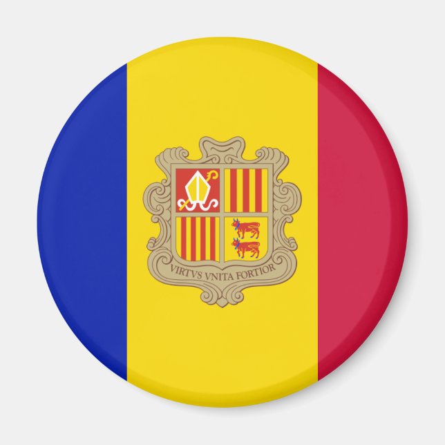 Imã Andorra Flag Magnet (Frente)