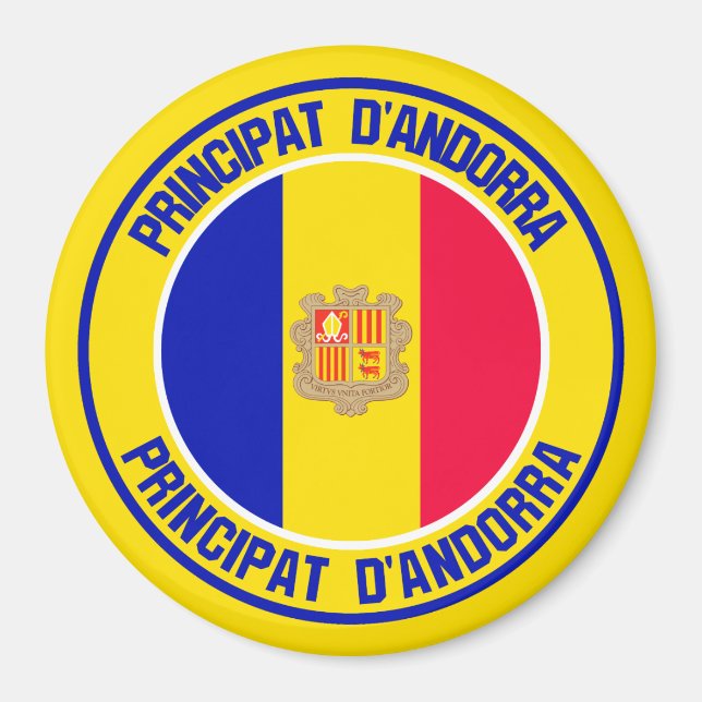 Imã Andorra Round Emblem (Frente)
