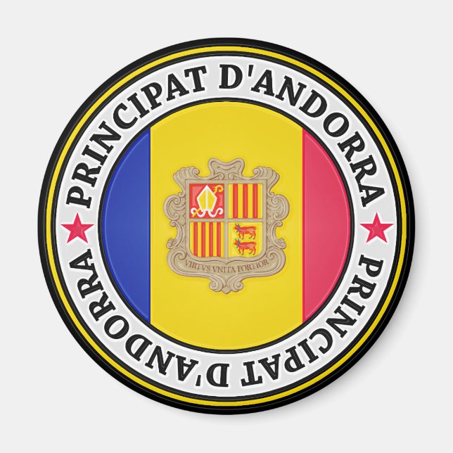 Imã Andorra Round Emblem (Frente)