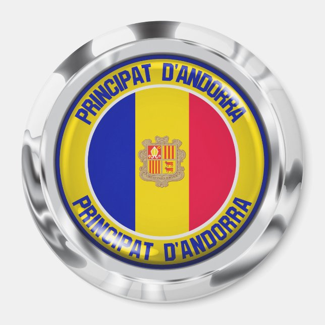 Imã Andorra Round Emblem (Frente)