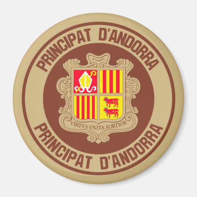 Imã Andorra Round Emblem (Frente)