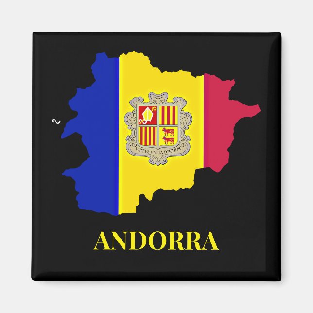 Imã Andorra Silhouette, bandeira (Frente)