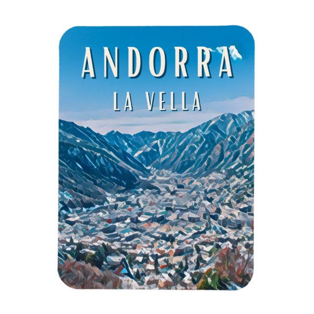 Ímã Andorre-la-Vieille, ville de la nature (Vertical)