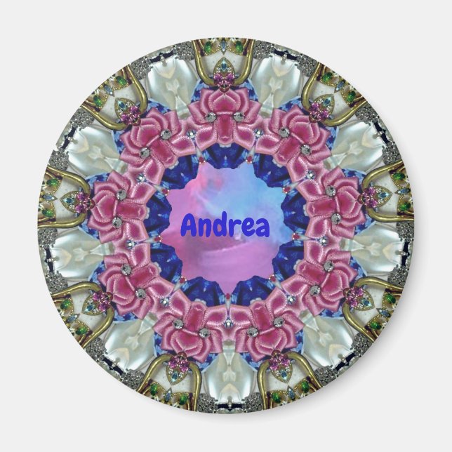 Imã ANDREA ~ Padrão de Páscoa Personalizado ~ (Frente)