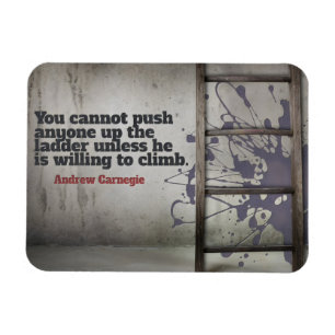 Ímã Andrew Carnegie Inspirational Cote "Push Up"