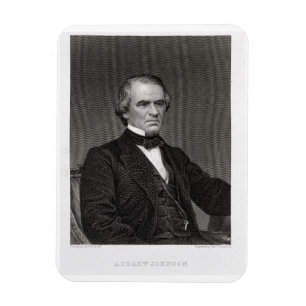 Ímã Andrew Johnson, gravado de uma fotografia por Thom