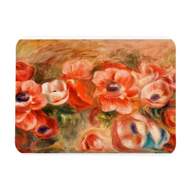 Ímã Anêmonas por pintura impressionista de Renoir (Horizontal)
