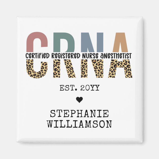 Imã Anestesista de Enfermeira Registrada Certificada C (Frente)