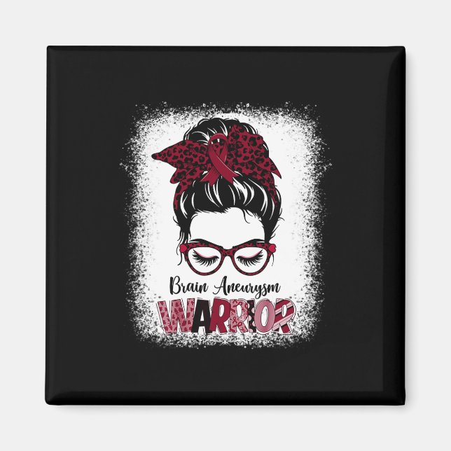 Imã Aneurysm Warrior Month Burgundy (Frente)