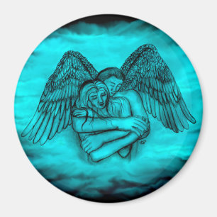 Imã Angel Eros in Love, design preto e verde