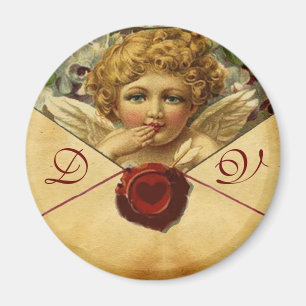Imã ANGEL HEART WAX SEAL PARCHMENT Valentine Monogram