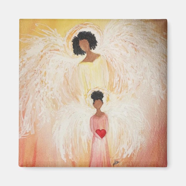 Imã Angel Love 2 Inch Square Magnet (Frente)