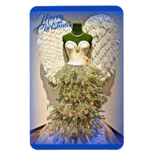 Ímã Angel Mannequin Vestido em Árvore de Natal