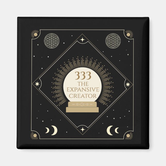 Imã Angel Number 333 Expansive Creator Magnet (Frente)