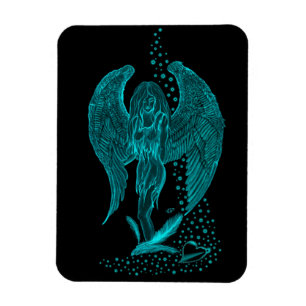 Ímã Angel perdeu em Love, Design preto e verde