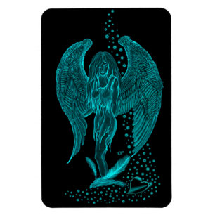 Ímã Angel perdeu em Love, Design preto e verde