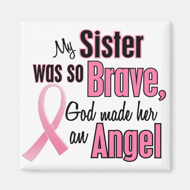 Imã Angel SISTER T-Shirts e Roupa Cancer (Frente)