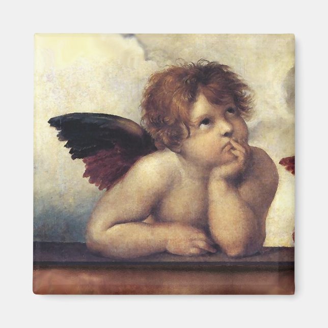 Imã ANGEL/Winged Cherub Raffaello Sanzio Magnet (Frente)