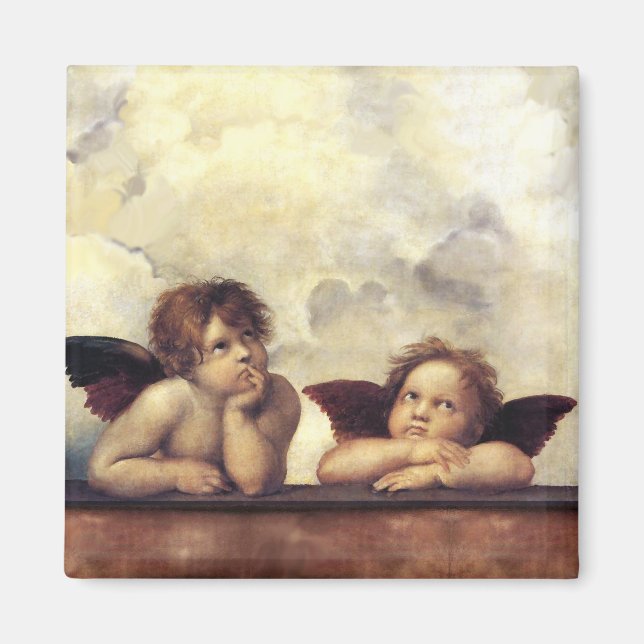 Imã ANGELS/Cherub Asa Raffaello Sanzio Magnet (Frente)
