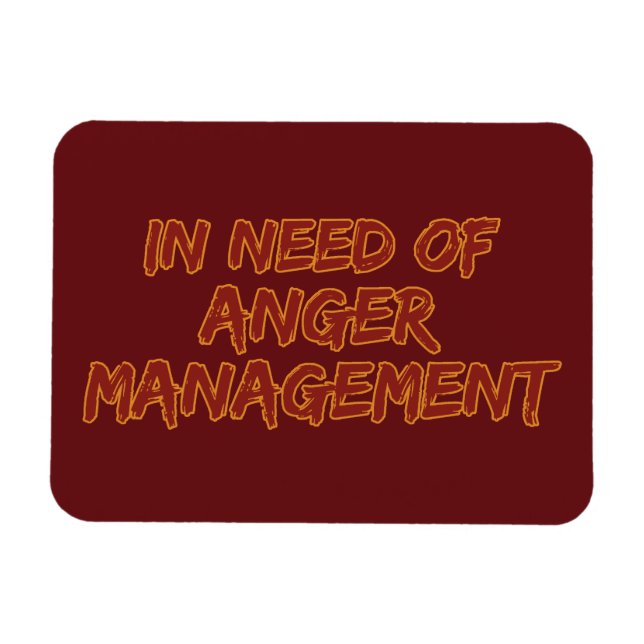 Ímã Anger Management - imã de cor personalizado (Horizontal)