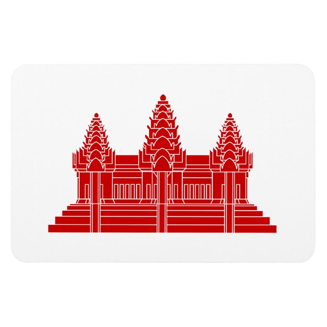 Ímã Angkor Wat Cambodian / Khmer Flag (Horizontal)