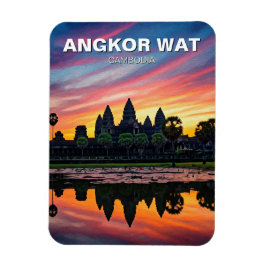 Ímã Angkor Wat Cambodja Sunset