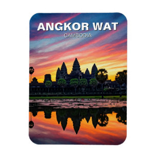 Ímã Angkor Wat Cambodja Sunset