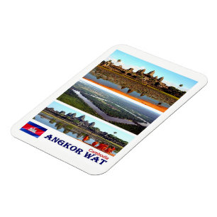 Ímã Angkor Wat - Camboja - Mosaico - Magnet